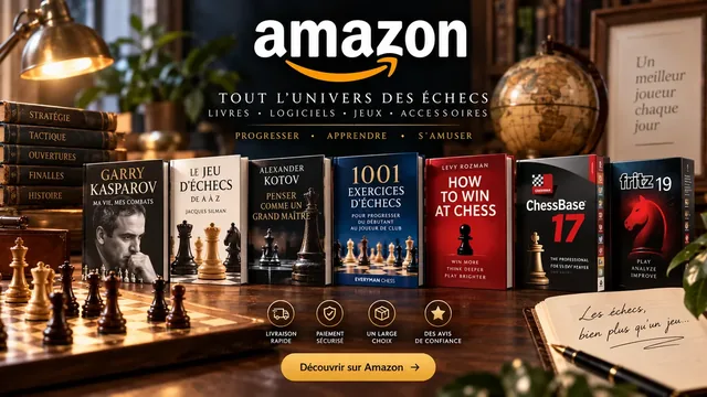 Livres, échiquiers et accessoires d’échecs sur Amazon